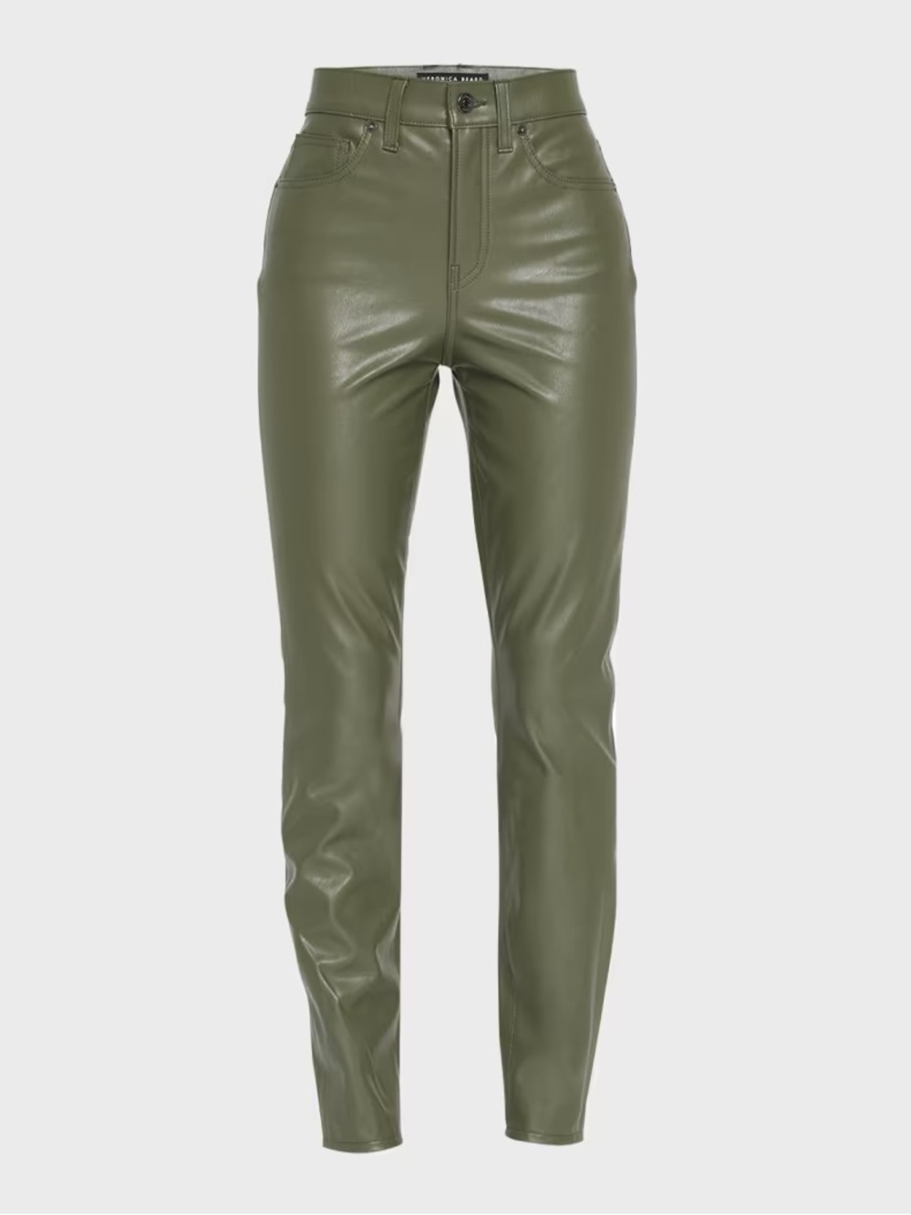 Veronica Beard Vegan Leather Cropped Jeans